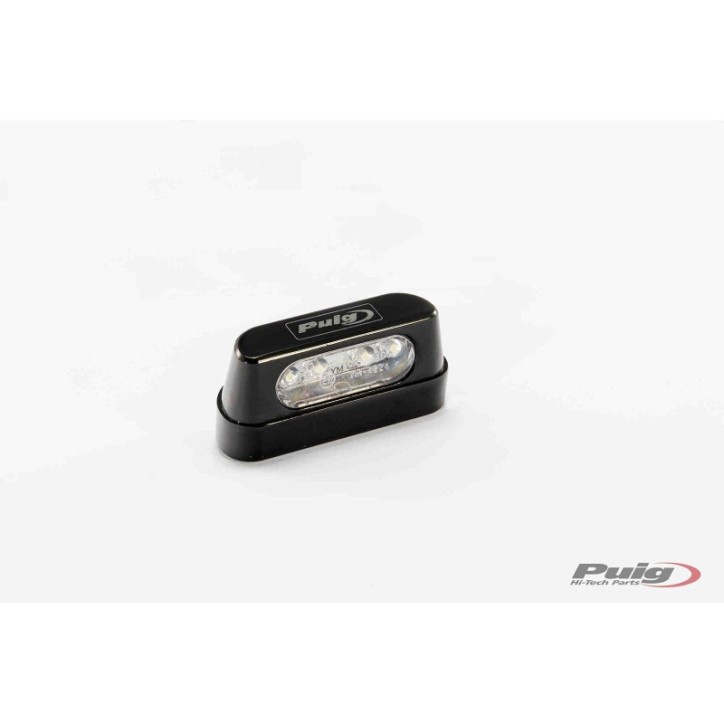 PUIG LUCI TARGA MODELLO TRO COLORE NERO - Luce targa led. Materiale: alluminio anodizzato - Dimensioni: 56x26 mm - Omologato