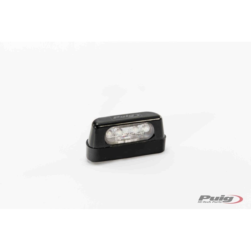 PUIG LICENSE PLATE LIGHTS MIG MODEL COLOR BLACK - Led license plate light. Material: plastic - Dimensions: 56x26 mm - TUV approv