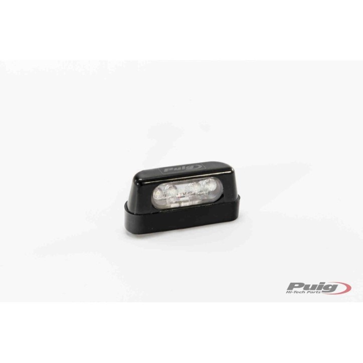 PUIG LICENSE PLATE LIGHTS MIG MODEL COLOR BLACK - Led license plate light. Material: plastic - Dimensions: 56x26 mm - TUV