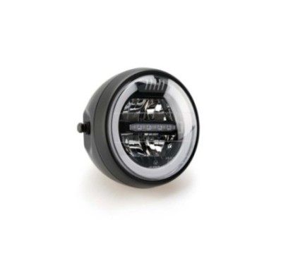 PUIG UNIVERSAL LUMEN LED HEADLIGHT BLACK - COD. 1944N - Dimensions (HxL): 160.4x175 mm. Approved.