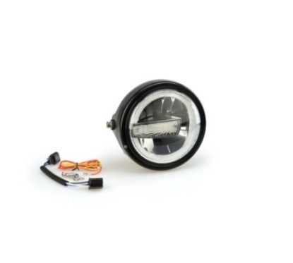 PUIG LUMEN R LED HEADLIGHT BLACK COLOR - COD. 20818N - Material: aluminium. Voltage: 12V. Length: 198mm.