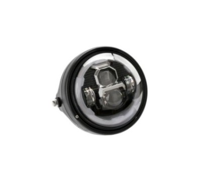 PUIG LUMEN Z LED HEADLIGHT BLACK COLOR - COD. 21346N - Voltage: 12V. Length: 176mm. Approved.