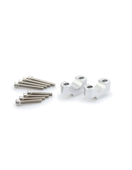 puig risers for handlebars aprilia tuareg 22 25 silver 3740p