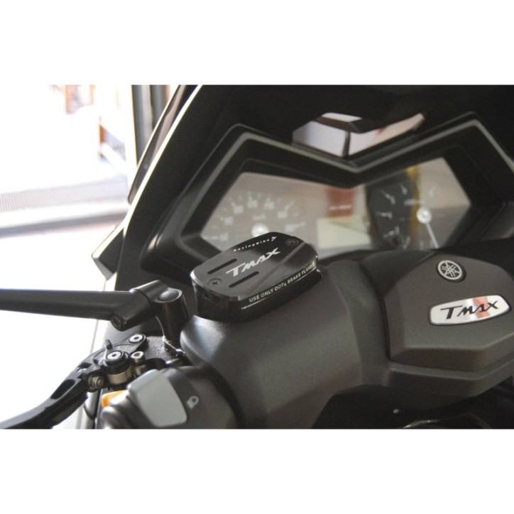 RACINGBIKE BRAKE OIL TANK COVERS FOR YAMAHA T-MAX 530 12-16 BLACK