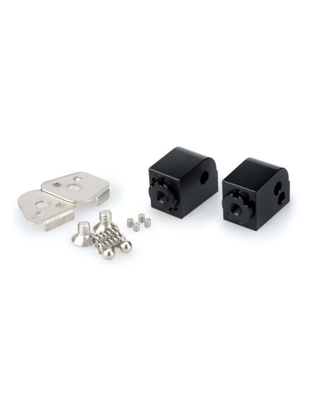 Adaptateurs de repose-pieds passager reglables Puig pour Honda CB500X 16/18, noir