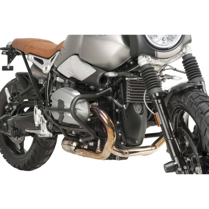 PUIG BARRE DI PROTEZIONE MOTORE PER BMW R NINE T SCRAMBLER 2021 NERO