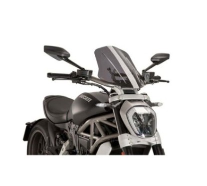 PUIG PARE - BRISE NAKED N.G. TOURING AJUSTABLE DUCATI X DIAVEL S 16-18 FUMEE CLAIR