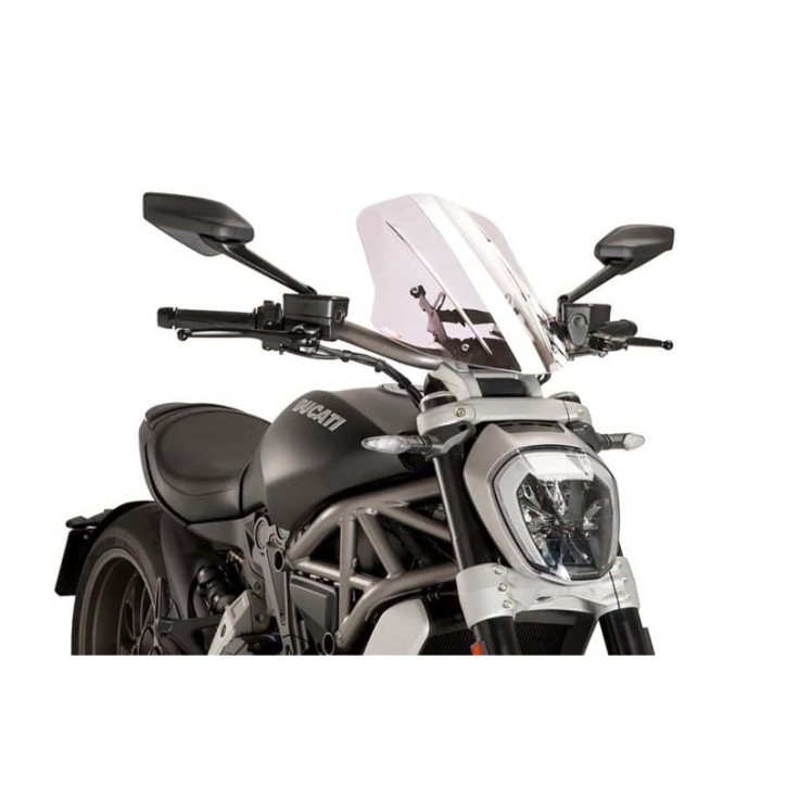 PUIG CUPOLINO NAKED N.G. TOURING REGOLABILE PER DUCATI X DIAVEL S 16-18 TRASPARENTE