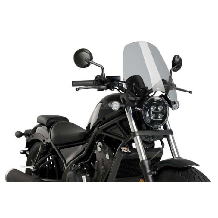 PUIG PARE - BRISE NAKED N.G. TOURING POUR HONDA CMX500 REBEL 17-19 FUMEE CLAIR