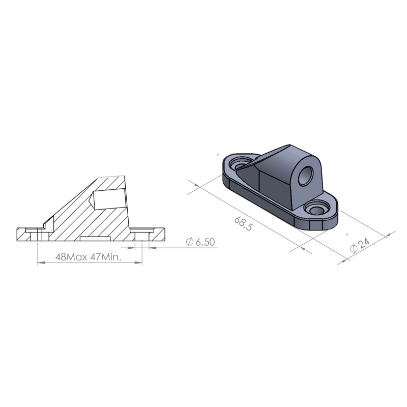 PUIG ADAPTATEUR DE VUE ARRIERE DROIT GAUCHE KAWASAKI NINJA 13-17 NOIR-COD.9276N