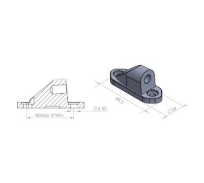 PUIG RSCKSPIEGELADAPTER RECHTS LINKS KAWASAKI NINJA 17-19 SCHWARZ