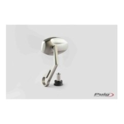 PUIG RIGHT/LEFT REARVIEW MIRROR MOD. MP SILVER - COD. 5220P - Bowl dimensions: 70x170 mm - Adjustable