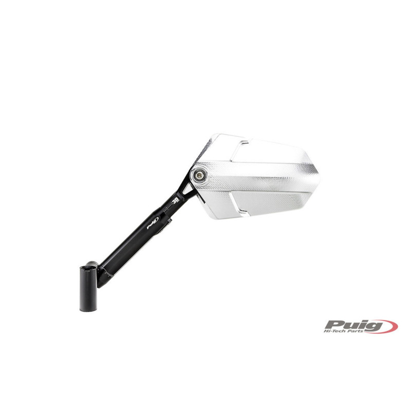 Puig rechter Ruckspiegel Mod Explorer Aluminium Abmessungen 145x90 mm einstellbar zugelassen cod010nd