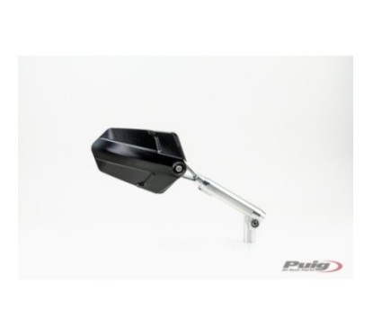 PUIG RIGHT REARVIEW MIRROR MOD. EXPLORER BLACK - COD. 010DN - Bowl dimensions: 145x90 mm - Adjustable