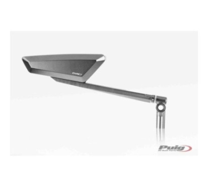 PUIG ESPEJO RETROVISERA DERECHO MOD. ALUMINIO HIPERNAVADO - COD. 9883D - Dimensiones: 48x145 mm - Ajustable