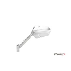 PUIG ESPEJO RETROVISERA IZQUIERDO MOD. EXPLORER ALUMINIO - COD. 014DD - Dimensiones copa: 145x90 mm - Ajustable