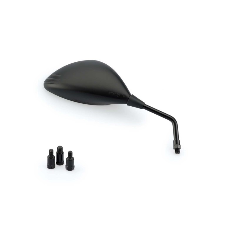 PUIG RIGHT REARVIEW MIRROR MOD. Z2 BLACK - COD. 3574N - Bowl dimensions: 83x135 mm - Universal with stem - Approved