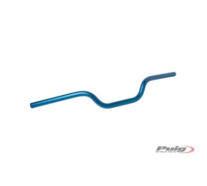 PUIG HI-TECH CYLINDRICAL HANDLEBARS COLOR BLUE - Handlebar with cylindrical section, made in ergal - Diameter: 22mm, height: