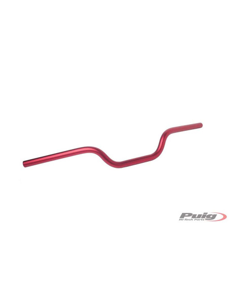 puig hi tech cylindrical handlebars red color diameter 22mm