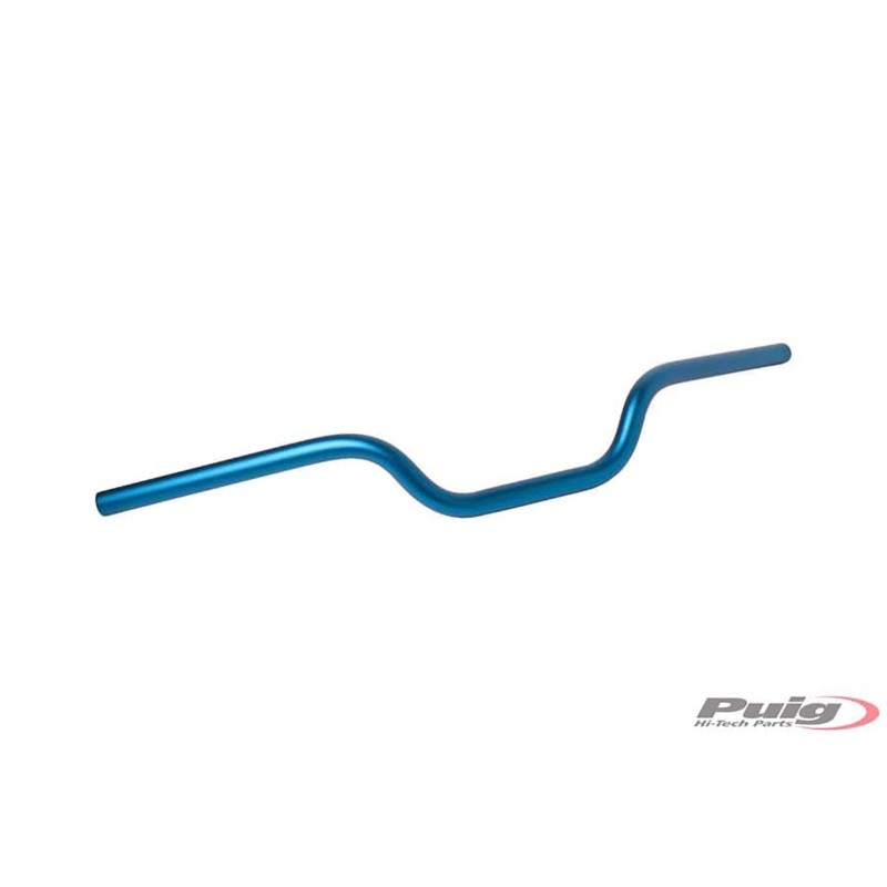 PUIG HI-TECH CYLINDRICAL HANDLEBARS COLOR BLUE - Handlebar with cylindrical section, made in ergal - Diameter: 22mm, height: