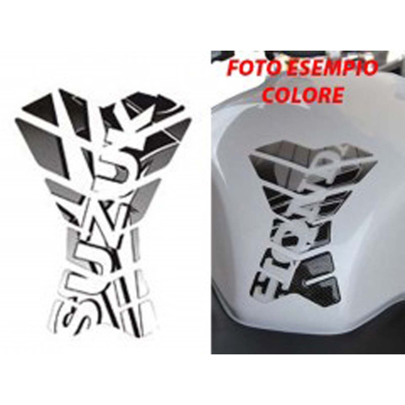 Autocollants de protection de reservoir pour moto de course Suzuki aspect carbone (code RB7003C)
