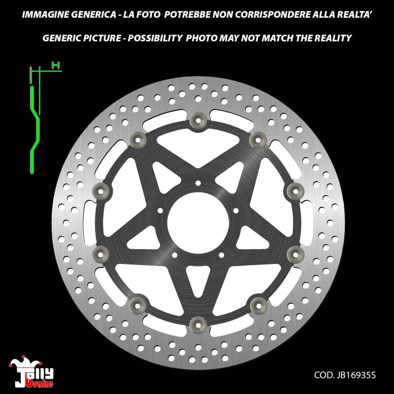 JOLLY BRAKE BY NG FRONT FLOATING BRAKE DISC GOLD DUCATI 1098 R BAYLISS 09-11 - NET PRICE - PRODUCT ON OFFER