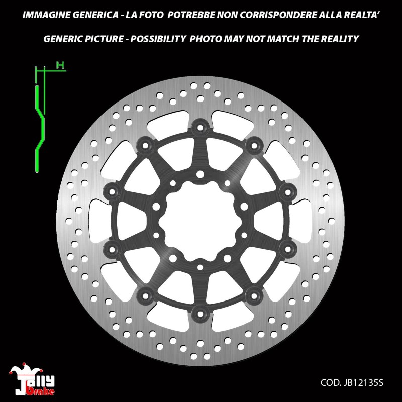 JOLLY BRAKE BY NG DISCO FLOTANTE DELANTERO ORO KAWASAKI GTR 08-14-OFERTA