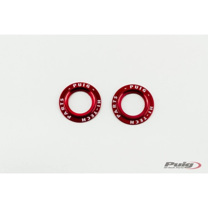 PUIG ALUMINUM SPARE PARTS SET REAR FORK BUFFERS PHB19 RED