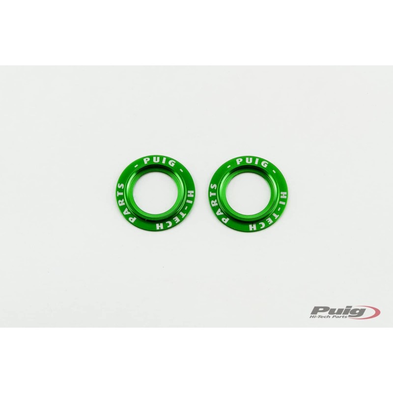 PUIG ALUMINUM SPARE PARTS SET REAR FORK BUFFERS PHB19 GREEN