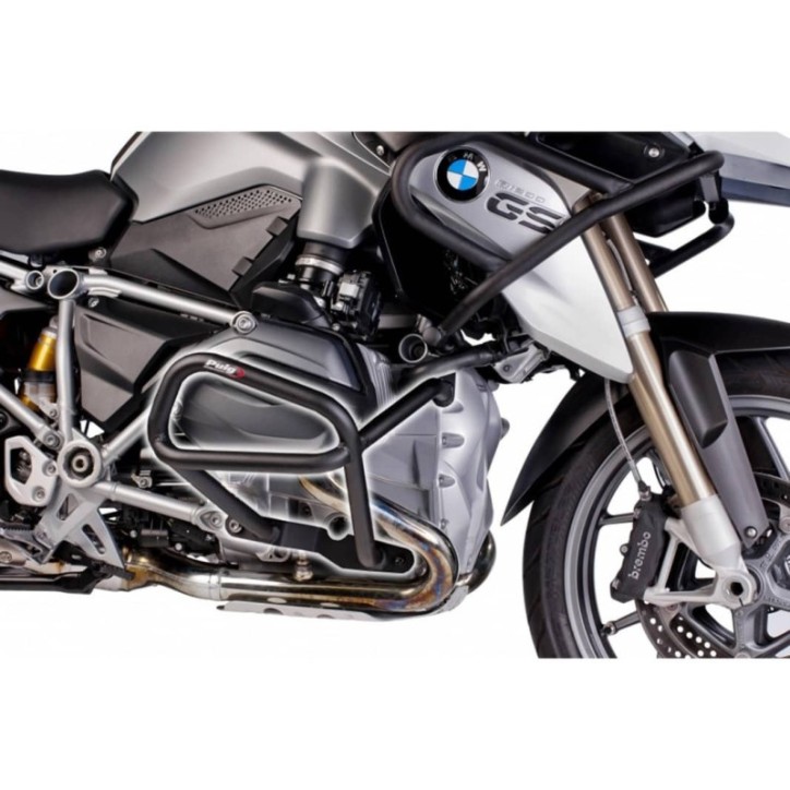 PUIG BARRE DI PROTEZIONE MOTORE PER BMW R1200 GS/EXCLUSIVE/RALLYE-BASSO 17-18 NERO