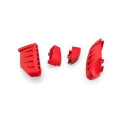 PUIG REPLACEMENT PROTECTIVE CAOUTCHOUC ROULETTES DE PROTECTION MOD. PRO 2.0 ROUGE