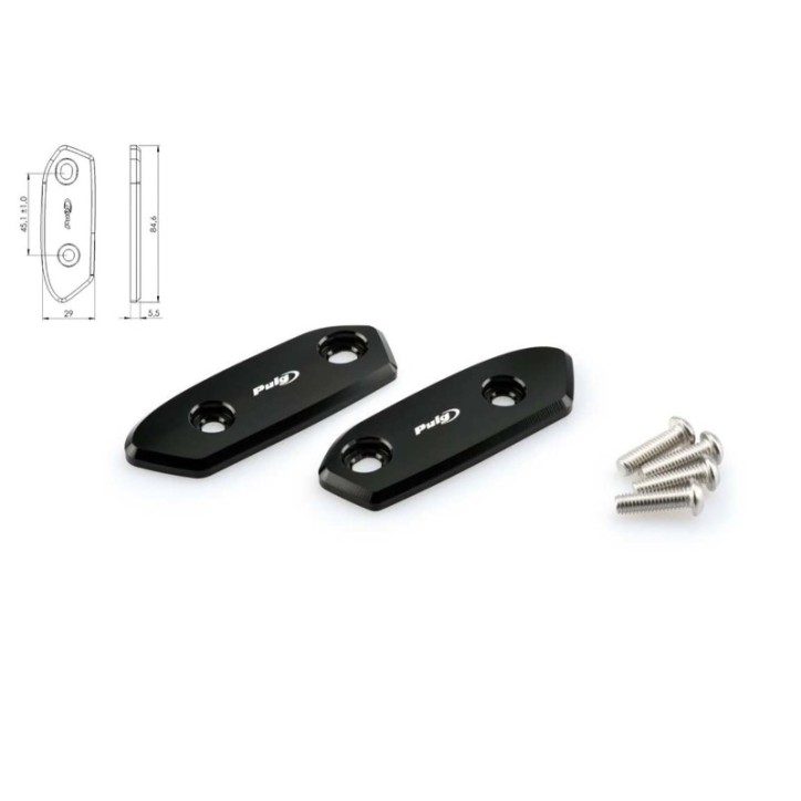 PUIG CACHE RETROVISEUR POUR SUZUKI GSX-R1000/R 17-19 NOIR