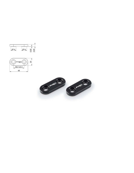 Puig Spiegellochkappe fur Yamaha YZF R1 09 14 schwarz