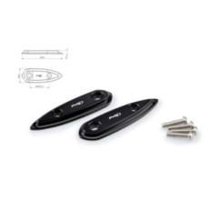 PUIG TAPPO FORO SPECCHIETTO PER YAMAHA YZF-R3 ANNO 15-18 COLORE NERO