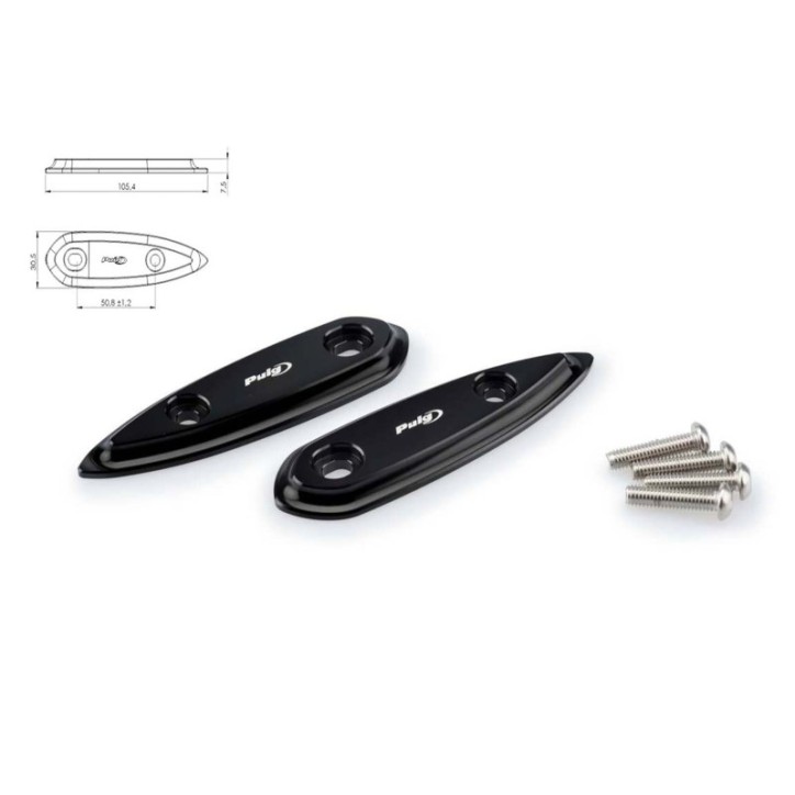 PUIG TAPAS RETROVISORES PARA YAMAHA YZF-R3 15-18 NEGRO