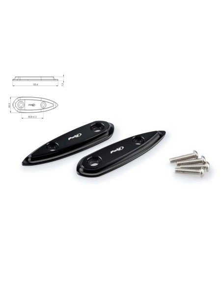Cache-retroviseur Puig noir pour Yamaha YZF R3 2019