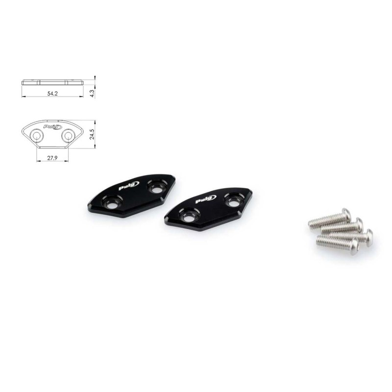 PUIG MIRROR HOLE CAP YAMAHA YZF-R6 06-07 BLACK