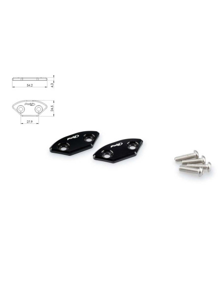 Cache-retroviseur Puig pour Yamaha YZF R6 06-07 noir 3857N