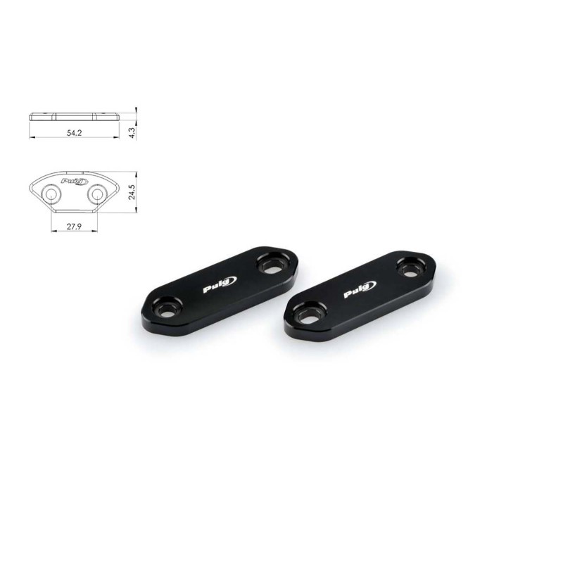 PUIG MIRROR HOLE CAP KAWASAKI NINJA 250 SL 15-16 BLACK