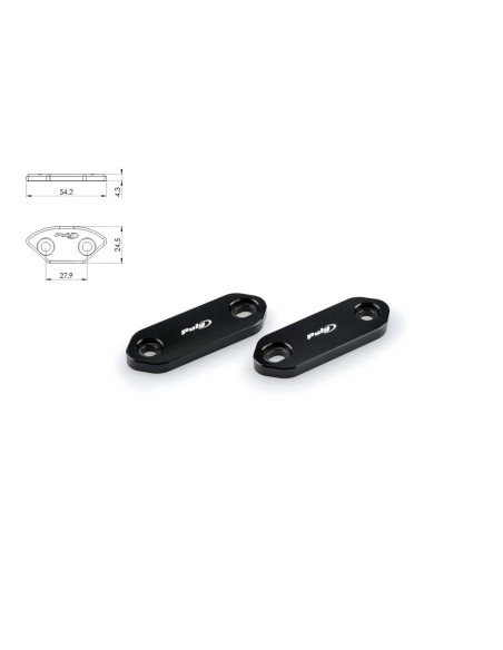 puig tappo foro specchietto per kawasaki ninja 250 sl 15 16 nero