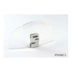 PUIG DEFLECTOR FIXING THROUGH TRANSPARENT CLIP-ON - Dimensions (HxL): 79x186 mm. - No drilling required - COD. 4639W