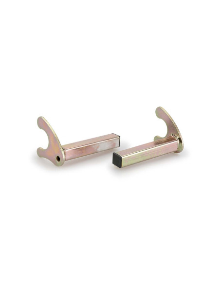 Juego de ganchos Puig para caballete trasero doble brazo plata cod 5333p