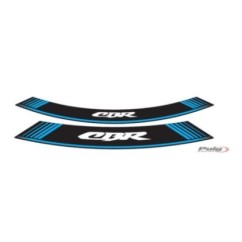 PUIG STICKERS FOR RIMS HONDA CBR BLUE - The set consists of 8 adhesive strips - COD. 5524A