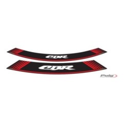 AUTOCOLLANTS DE ROUES PUIG HONDA CBR ROUGE - L'ensemble AVEC est composE de 8 bandes adhEsives - COD. 5524R