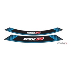 AUTOCOLLANTS POUR JANTES PUIG SUZUKI GSX-R BLEU - L'ensemble AVEC est composE de 8 bandes adhEsives - COD. 5525A