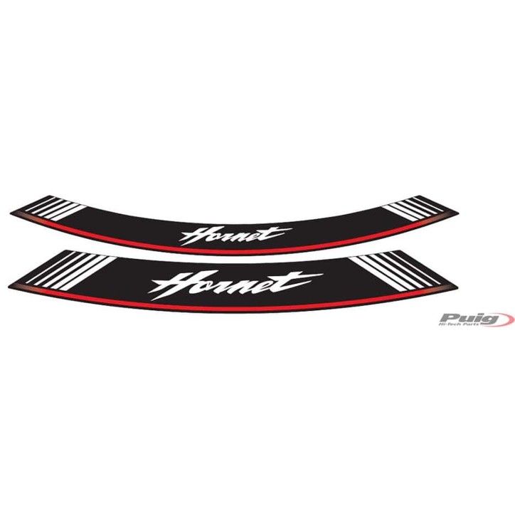 PUIG STICKERS FOR RIMS HONDA HORNET SILVER - The set consists of 8 adhesive strips - COD. 5526P