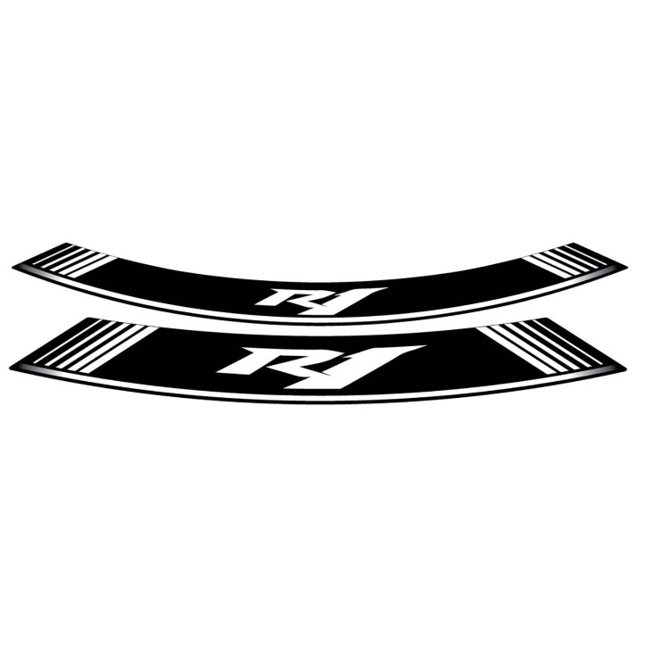 PUIG STICKERS FOR RIMS YAMAHA YZF-R1 WHITE - The set consists of 8 adhesive strips - COD. 5529B