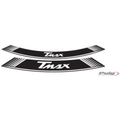 PUIG STICKERS FOR RIMS YAMAHA T-MAX WHITE - The set consists of 8 adhesive strips - COD. 5532B