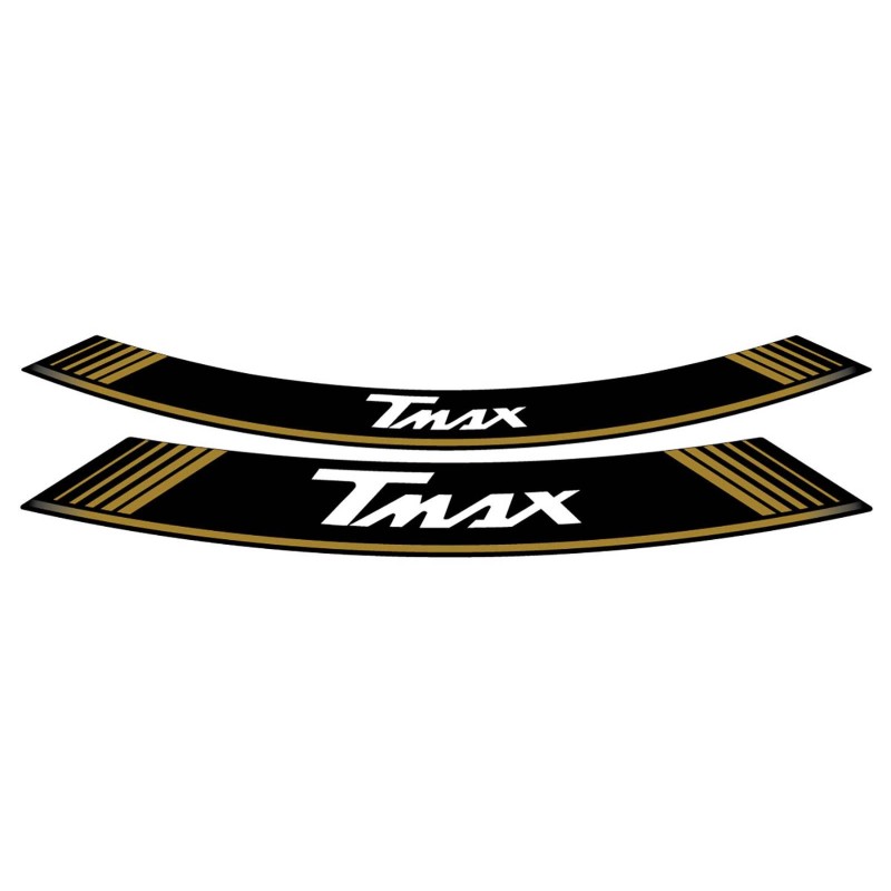 PUIG STICKERS FOR RIMS YAMAHA T-MAX GOLD - The set consists of 8 adhesive strips - COD. 5532O