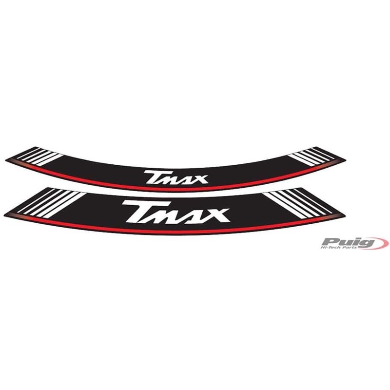 PUIG STICKERS FOR RIMS YAMAHA T-MAX SILVER - The set consists of 8 adhesive strips - COD. 5532P